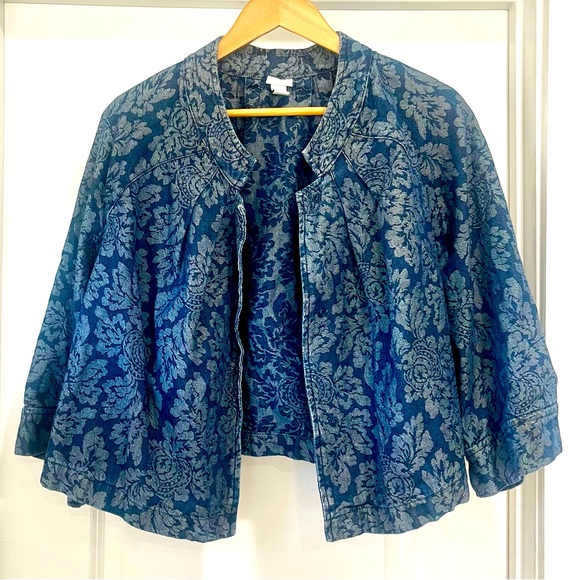 Jackets & Blazers - Vintage denim jacquard print jacket